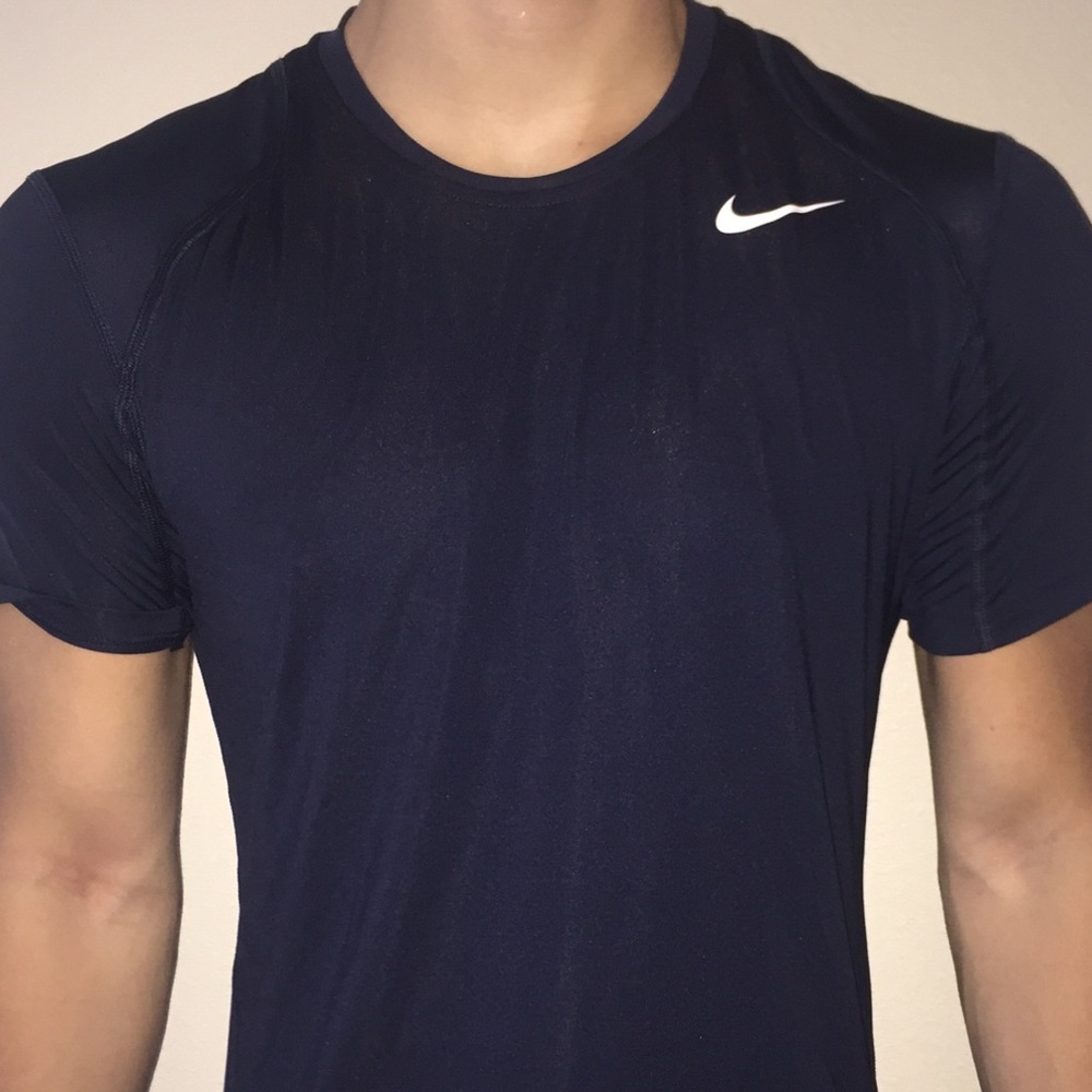 Nike Pro  Navy BlueTee Dri-Fit Material